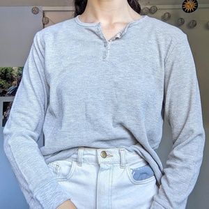 Charter Club Henley Thermal Shirt Sz S